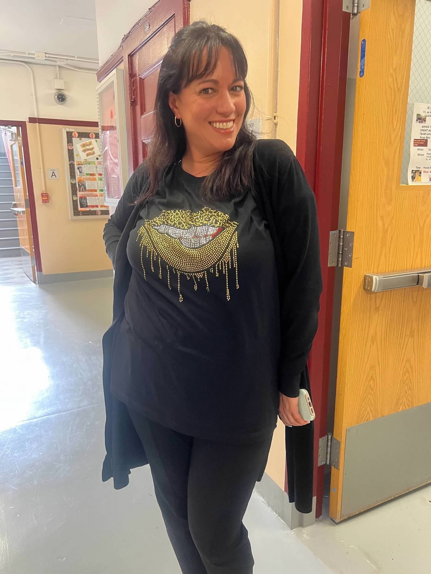 Leopard Drip Lip Tee