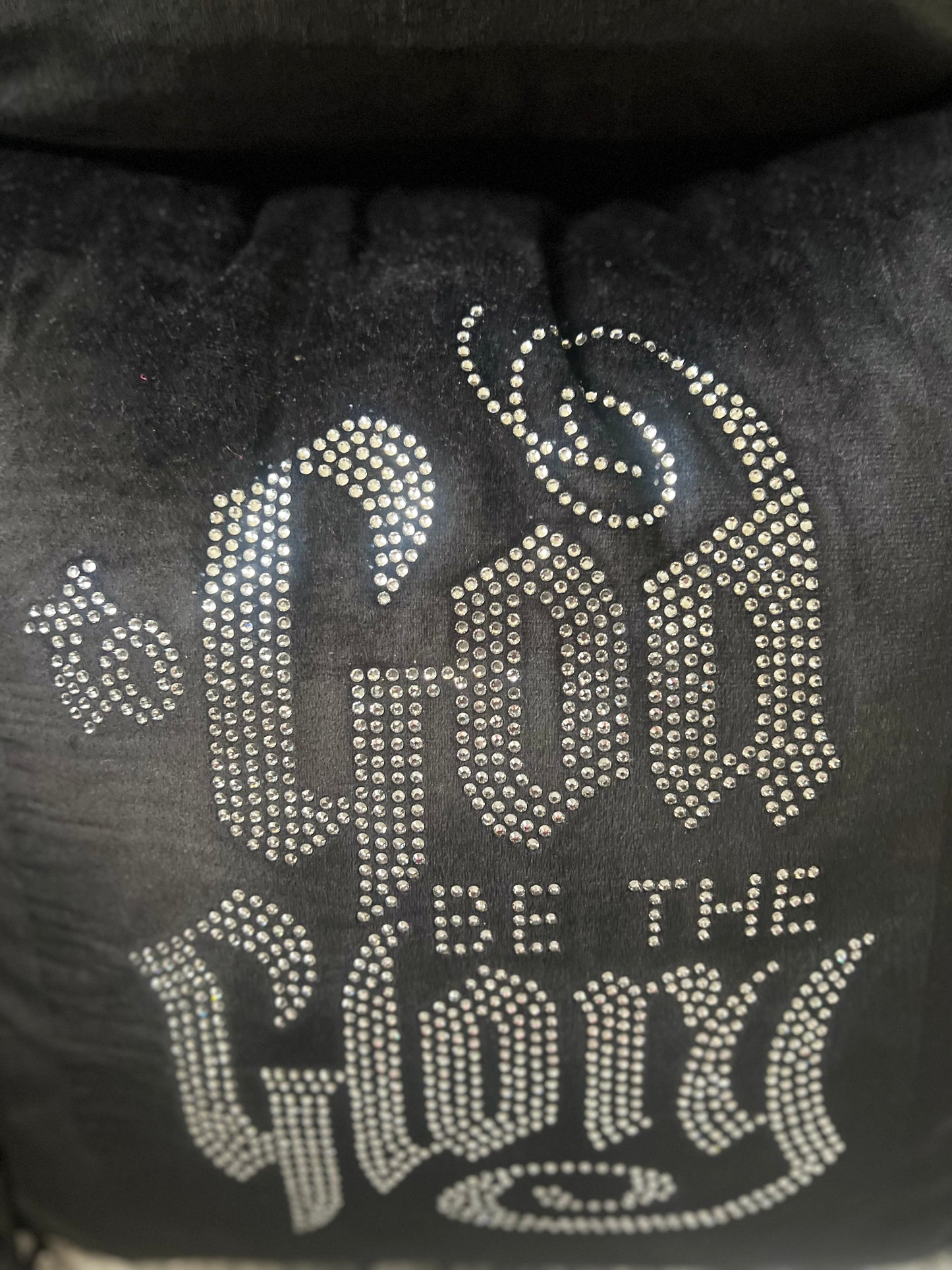 To God Be The Glory!! Rhinestone Pillow Sham
