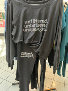 Unfiltered, Unbothered & Unapologetic Legging Set