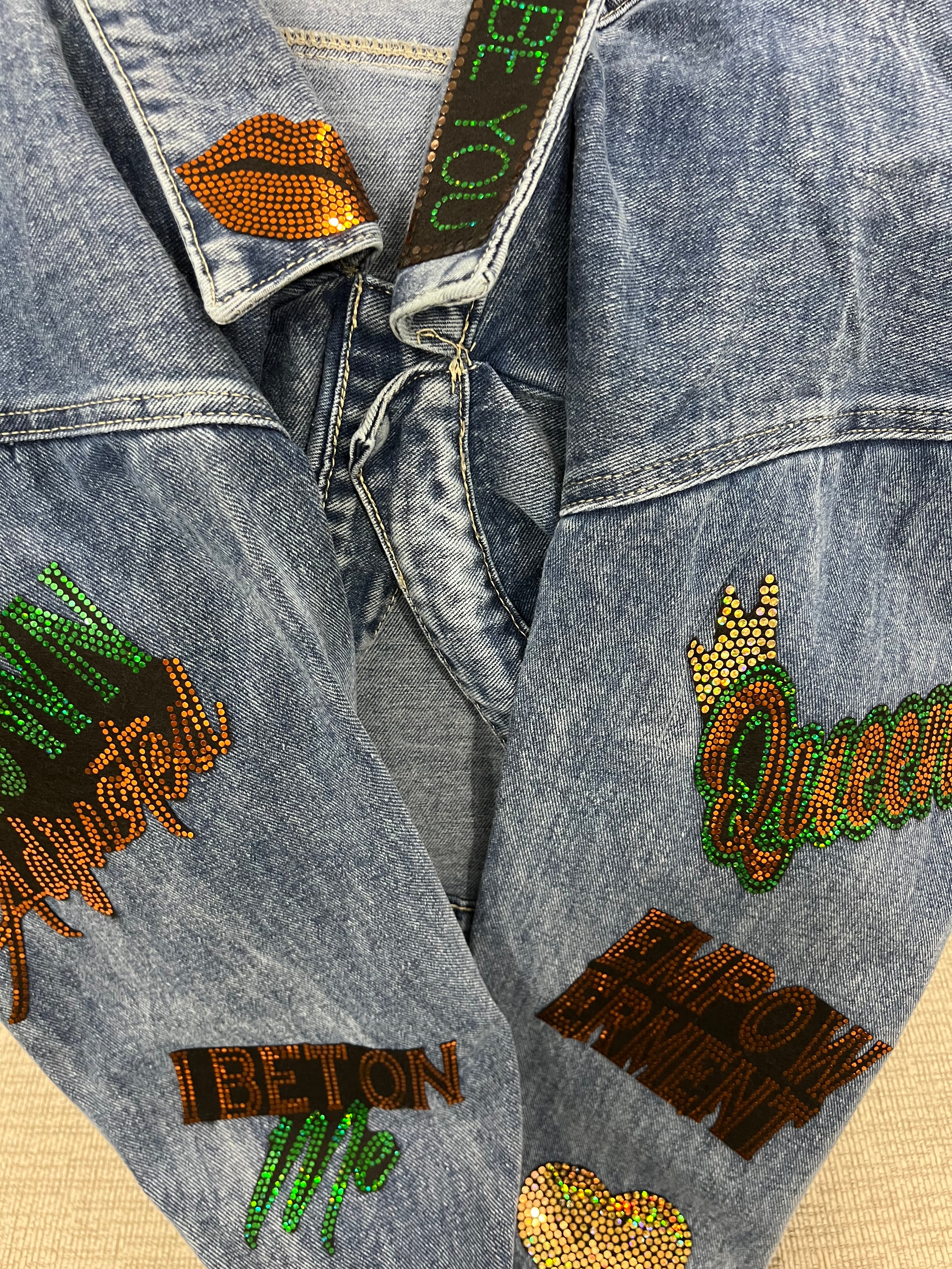 Queen Denim Shrug