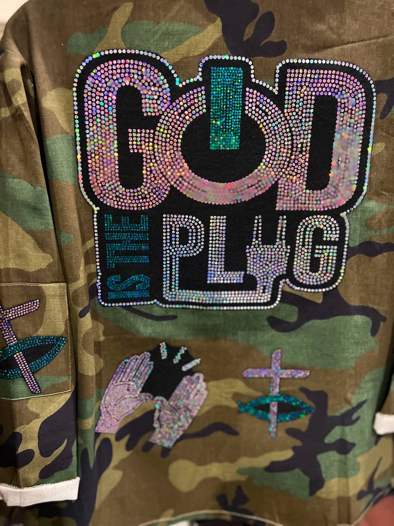 Custom - God Is the Plug - Purple/Gold