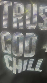 Load and play video in Gallery viewer, Trust God &amp; Chill Rhinestone Pillow Sham
